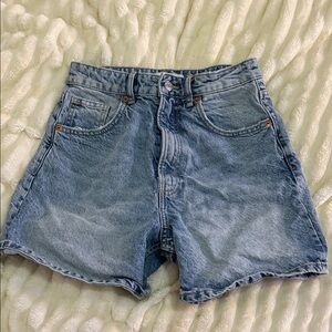 Zara Light Blue Jean Shorts
